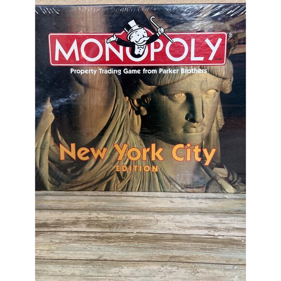 1998 Monopoly New York City Edition Board Game Statue of Liberty Box NEW Sealed - Picture 3 of 10